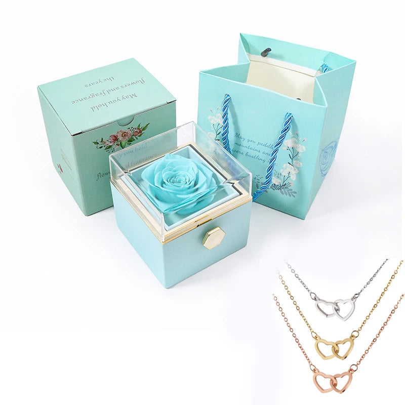 Eternal Rose Box With Necklace