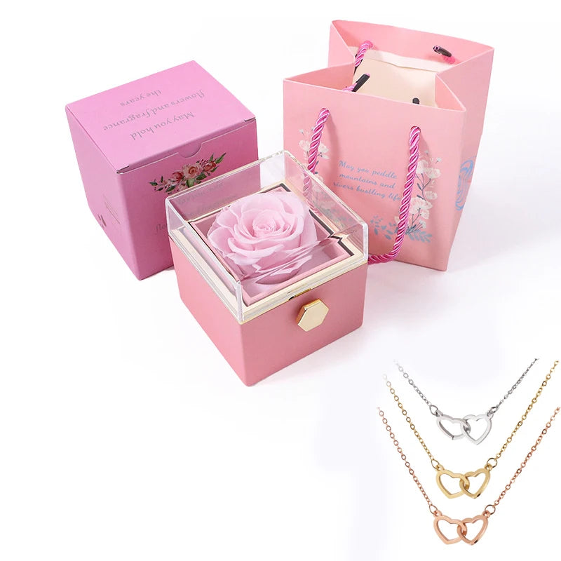 Eternal Rose Box With Necklace