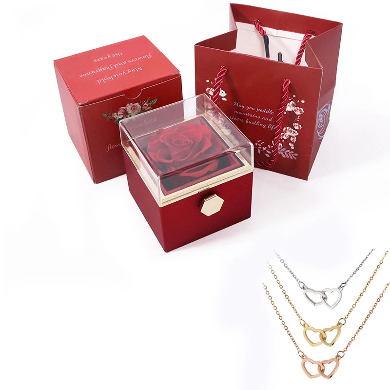 Eternal Rose Box With Necklace